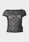 MOONOGRAM ROUND NECK - Тениска с щампа - black