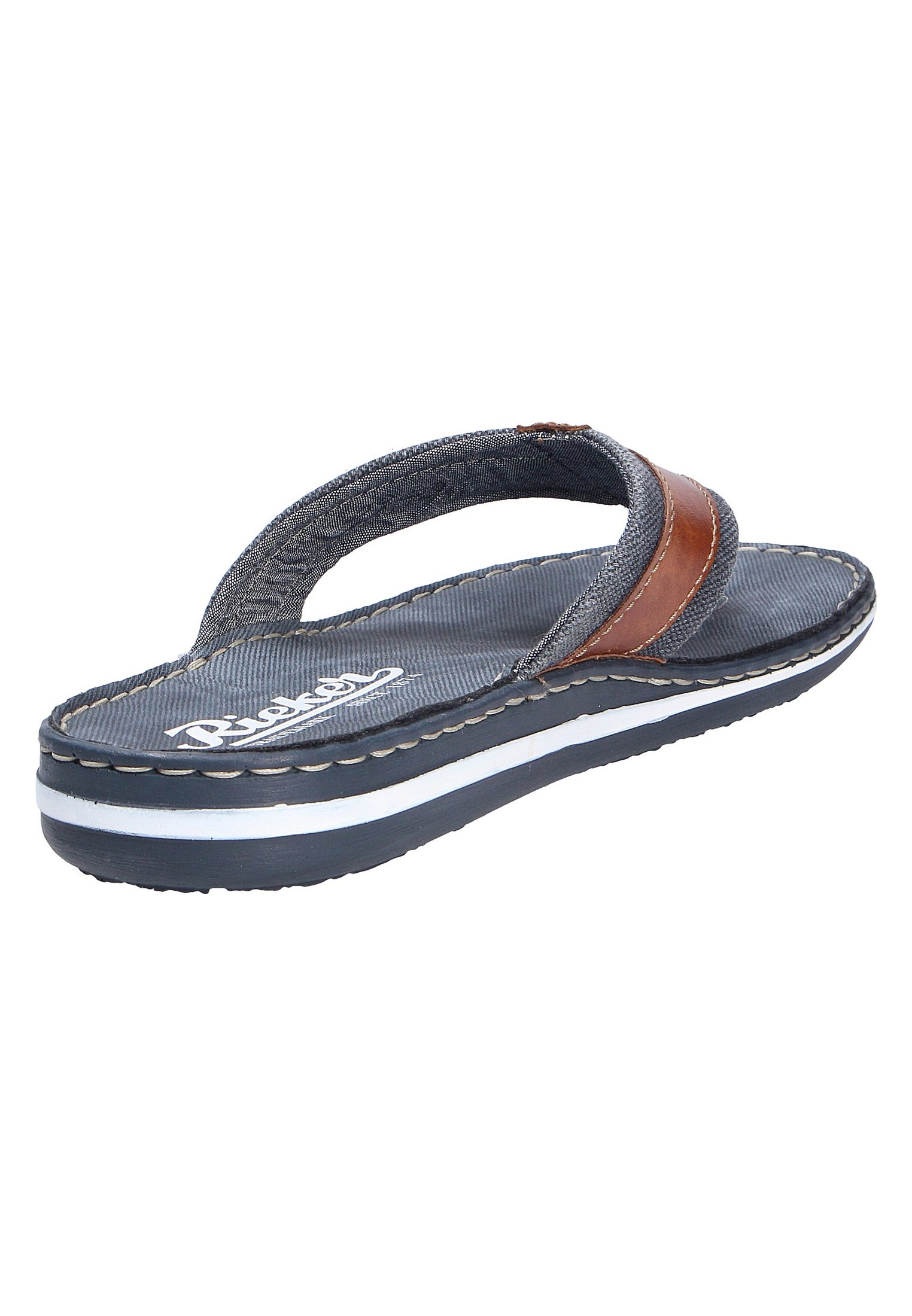 Rieker MODISCHE PANTOLETTE - Teensandalen - peanutnavy (24)/bruin - Zalando .nl