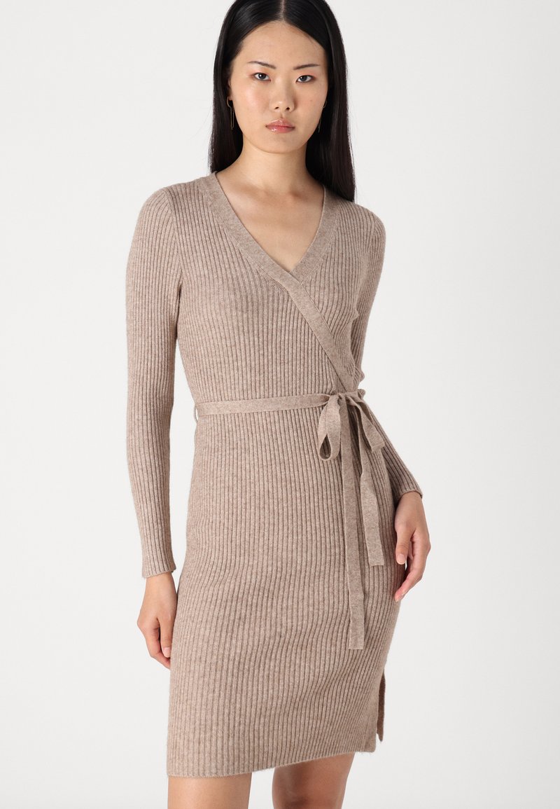 princess polly baby blue dress My Whole Heart Cream Long Sleeve Wrap Maxi Dress main image 1