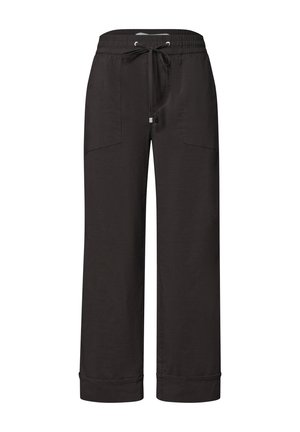 Street One, STRAIGHT LEG HOSE IM CASUAL FIT MIT TURN-UP - Pantalon classique - black coffee