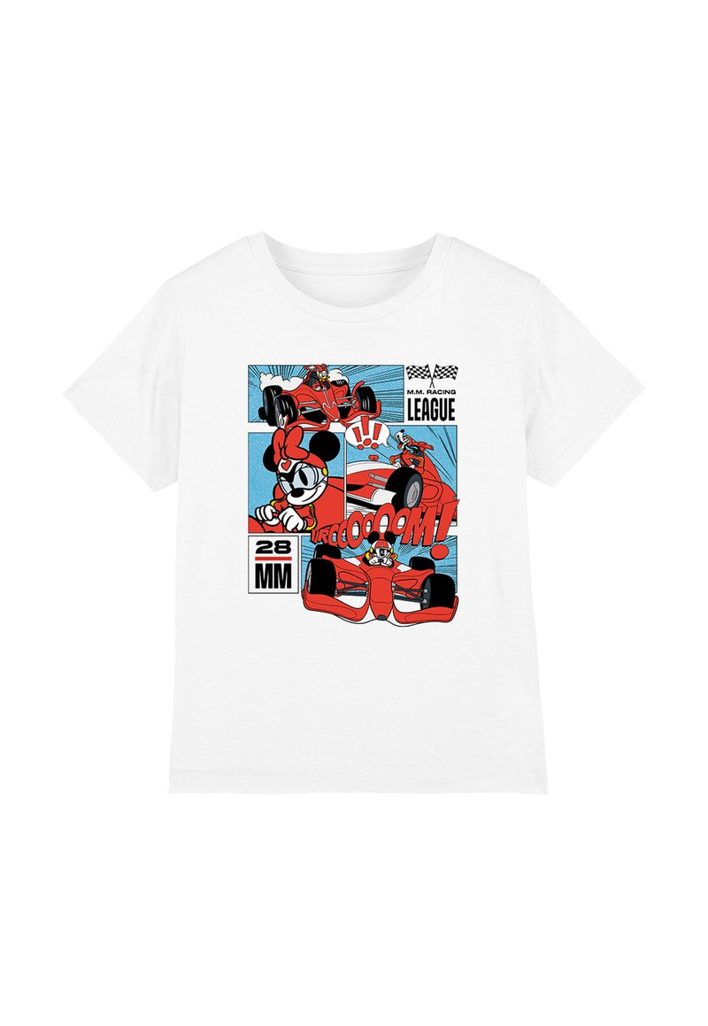 Disney MICKEY AND FRIENDS RACING COMIC - Print T-shirt - white - Zalando