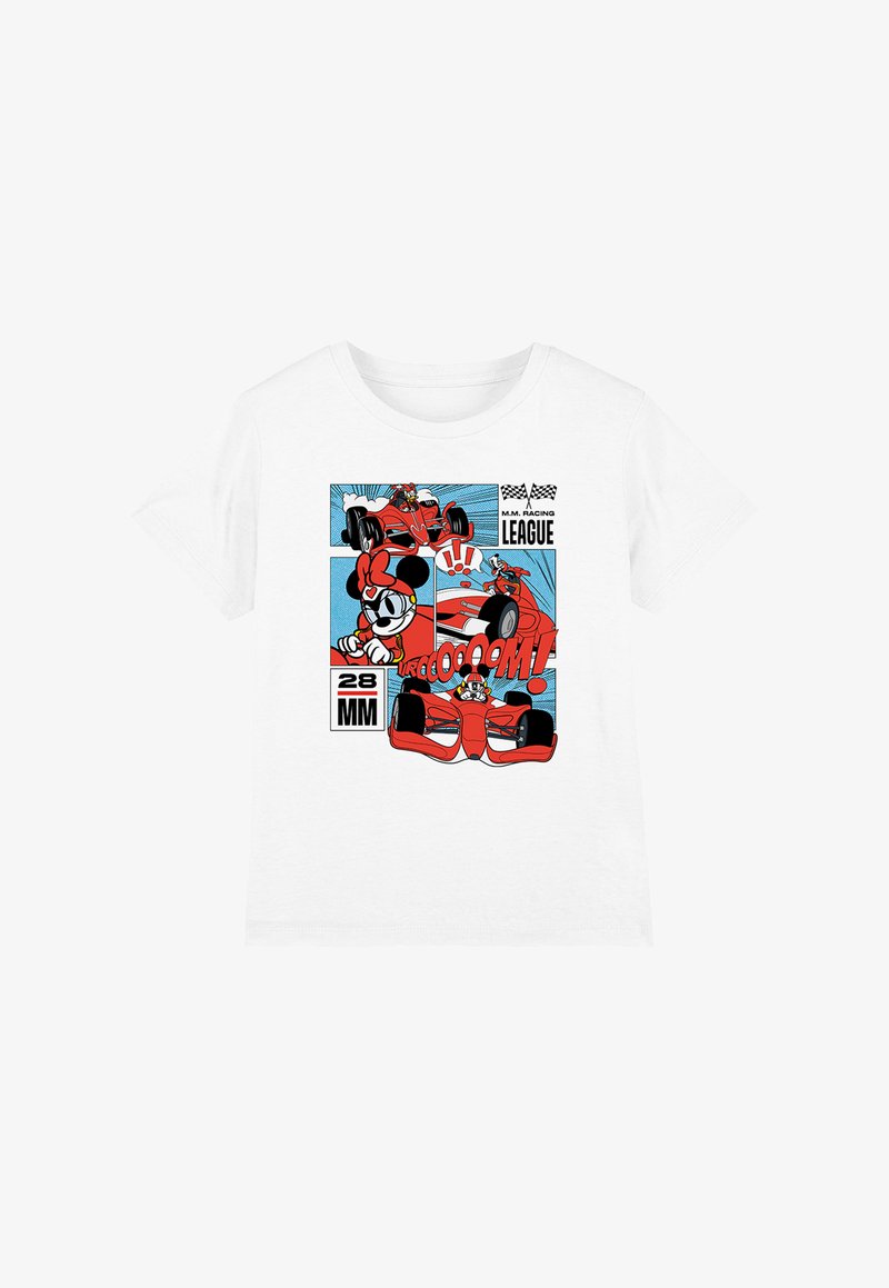 Disney MICKEY AND FRIENDS RACING COMIC - Print T-shirt - white - Zalando