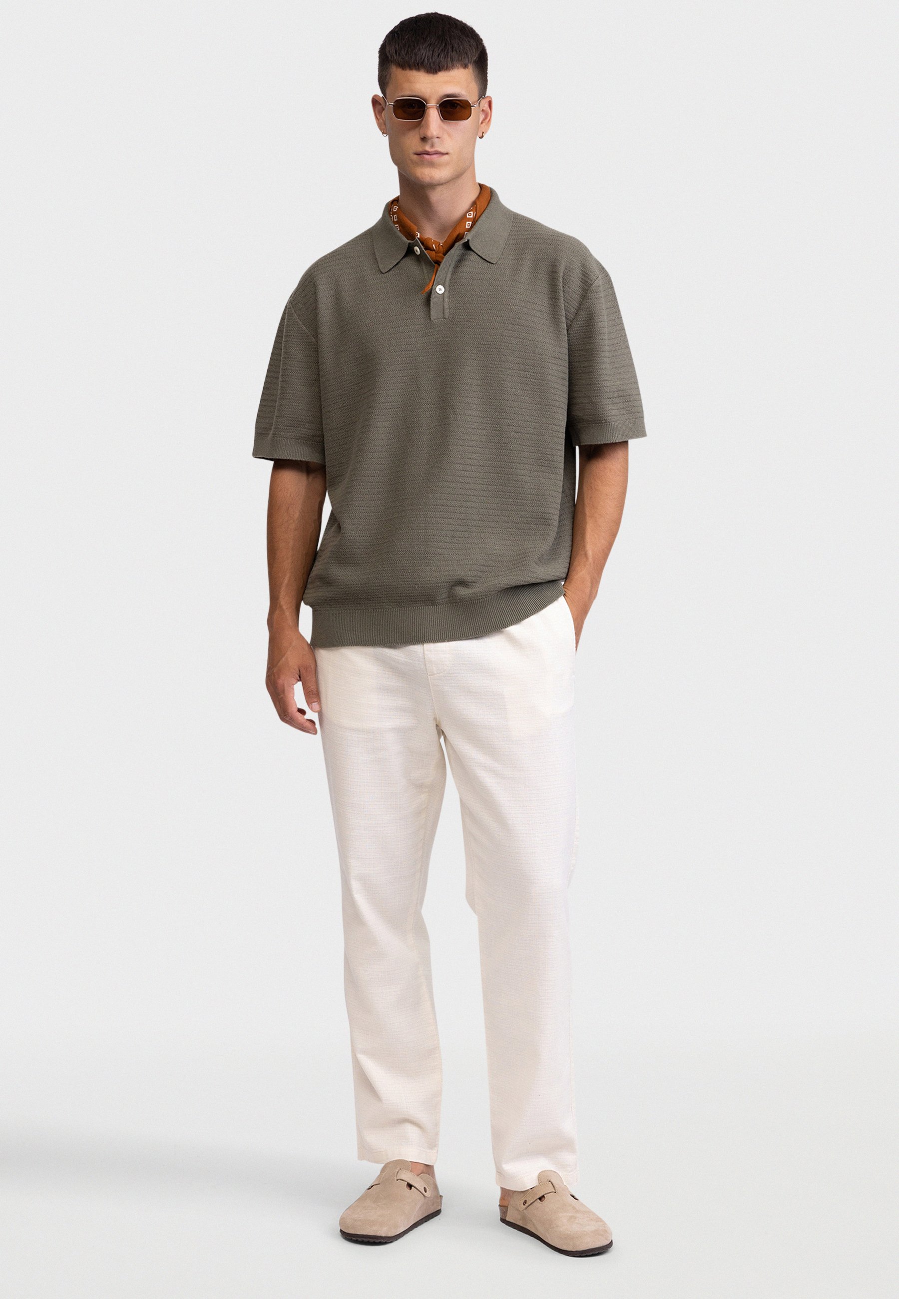 Redefined Rebel IZAN BOXY FIT - Polo shirt - oil green/green