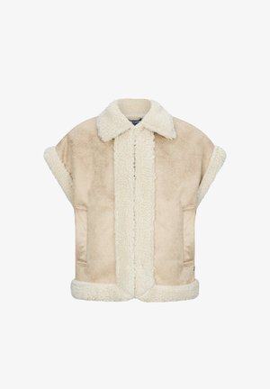 LAURA - Imitatieleren jas - sand