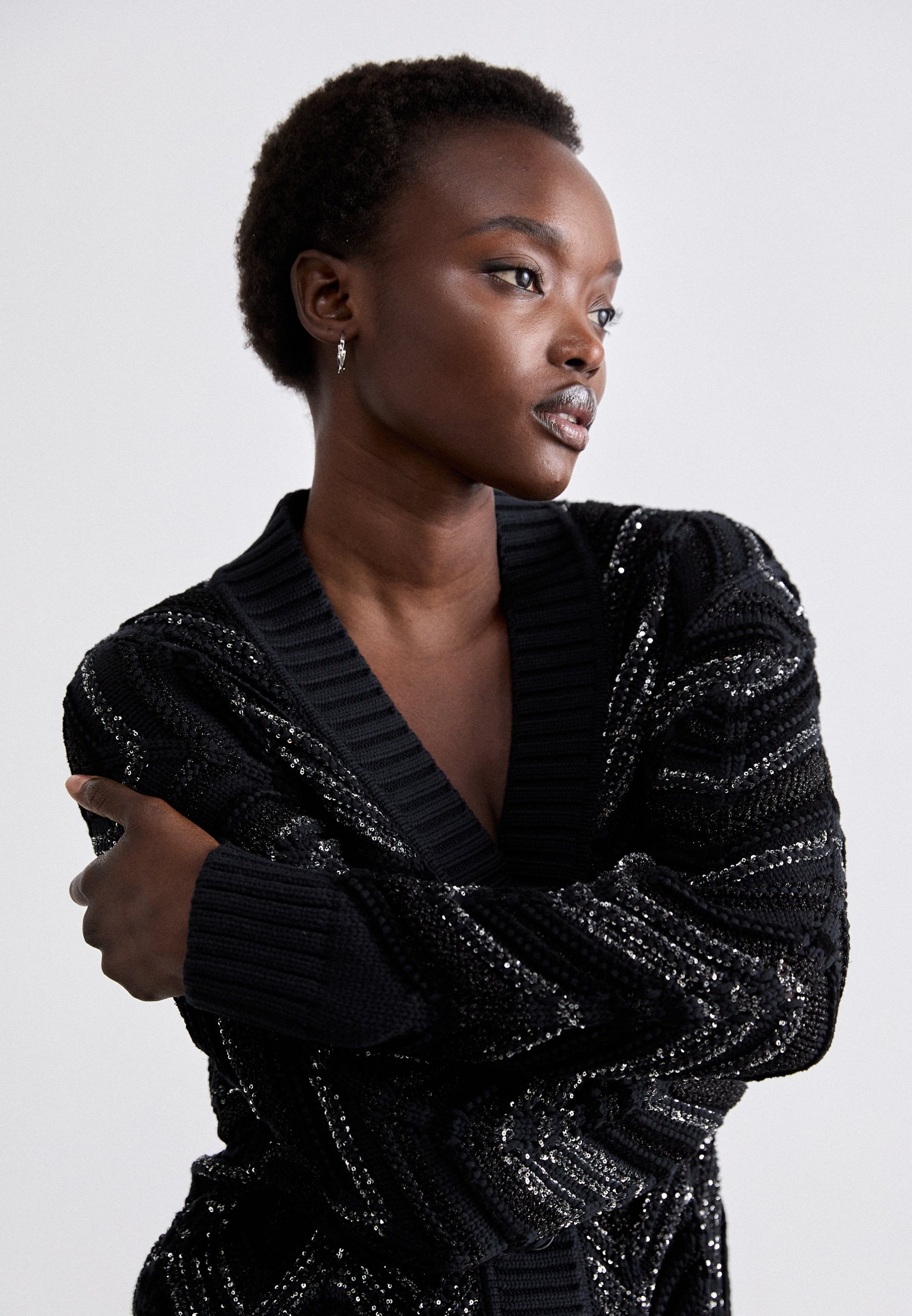 Missoni BUTTONED CARDIGAN - Cardigan - black - Zalando