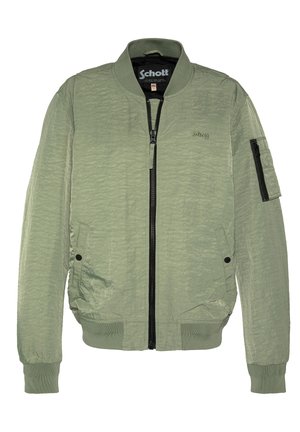 Schott LÉGER DÉPERLANT EFFET FROISSÉ - Blouson Bomber - sage kaki