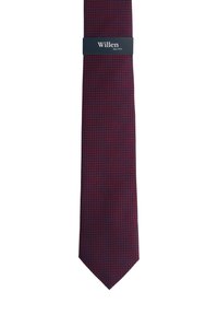 WILLEN UNI BI-COLOR - Tie - dunkelhimbeere