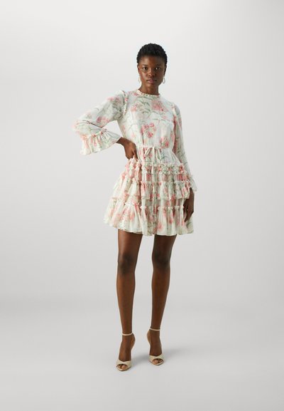 Needle & Thread SUMMER POSY ROUND NECK MICRO MINI DRESS 2 IN 1 - Robe de soirée - moonshine/coral