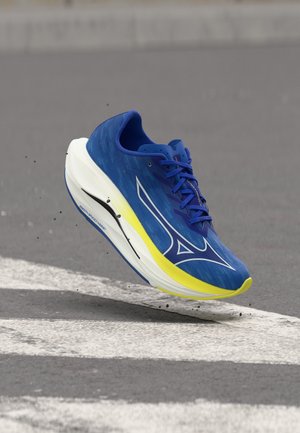 Mizuno WAVE REBELLION FLASH 3 - Παπούτσια για τρέξιμο σε δρόμο - dazzling blue/surf the web/fortune yellow