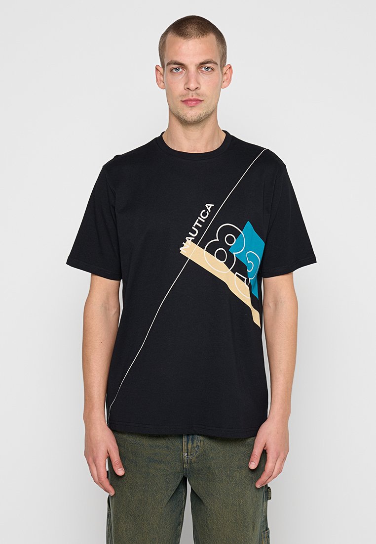 Nautica T-shirt print zwart