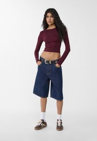 Stradivarius Langarmshirt - bordeaux