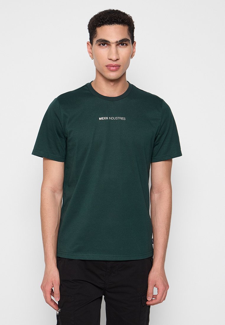 Mexx T-shirt basic donkergroen