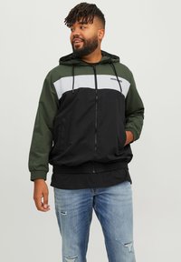 Jack & Jones - JJERUSH HOOD - Neperpučiamoji striukė - forest night Miniatiūros vaizdas 1