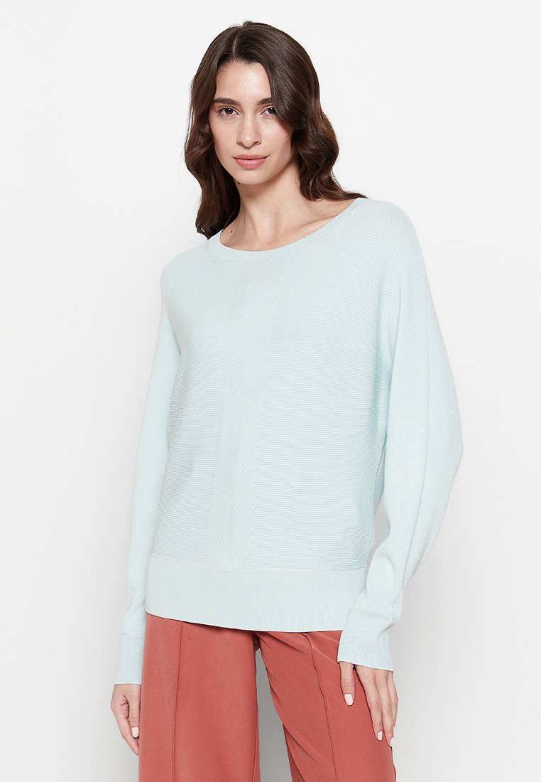 comma Strickpullover hellblau