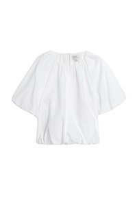 BUBBLE HEM PUFF SLEEVE - Blůza - white