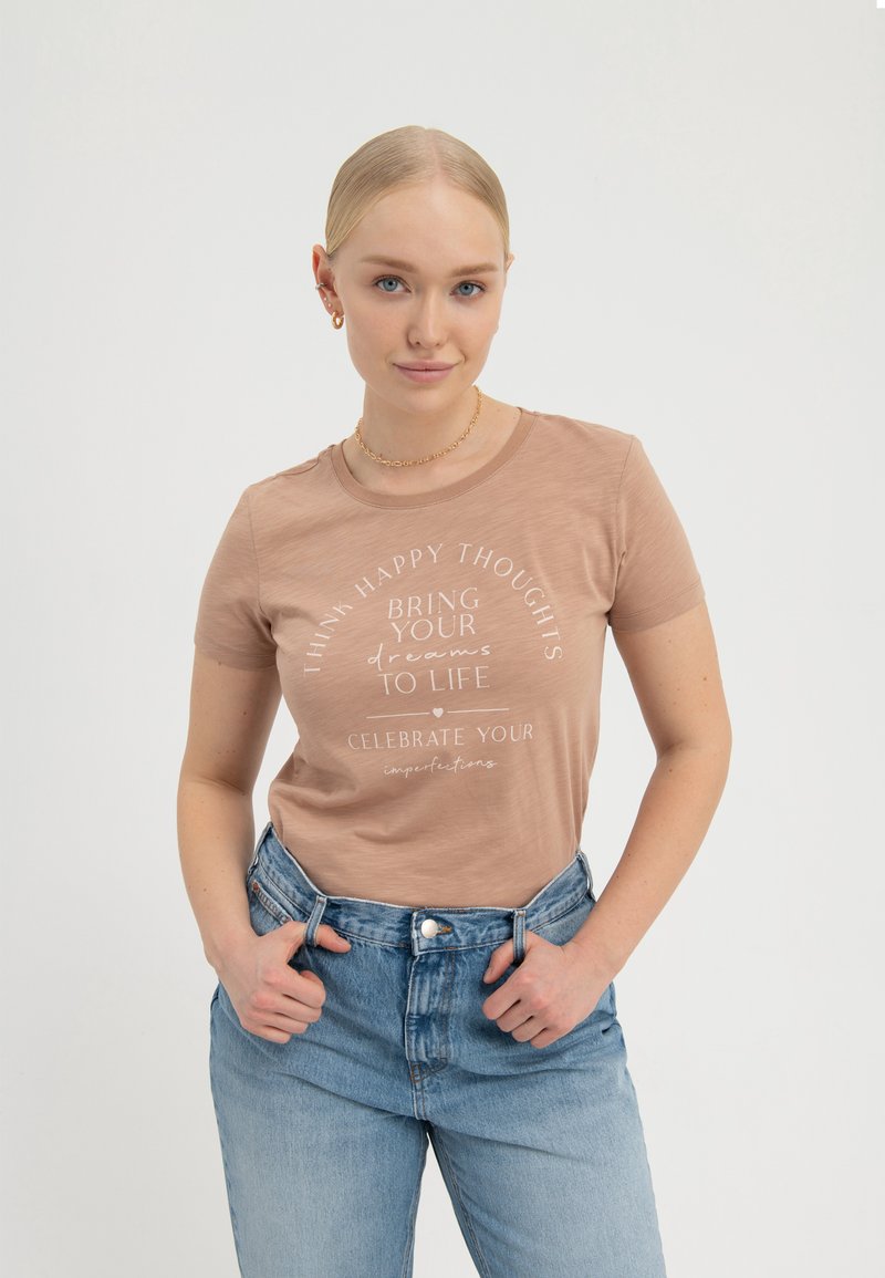 Anna Field BRING YOUR DREAMS TO LIFE TShirt print brown/braun