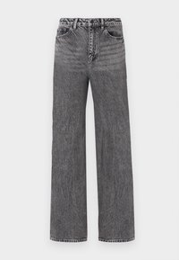 POCKETS PANT - Wide Leg - medium grey denim