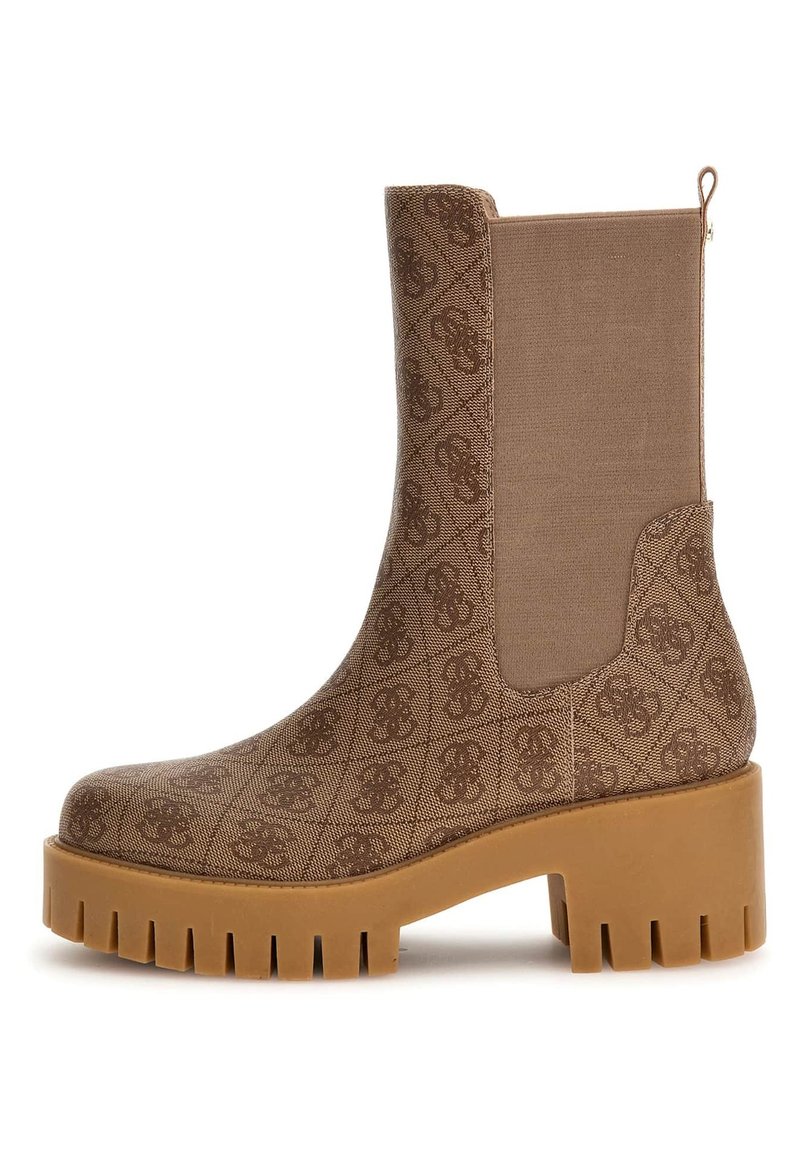 Guess WARIN 4G-LOGO - Stivaletti con plateau - mehrfarbig beige
