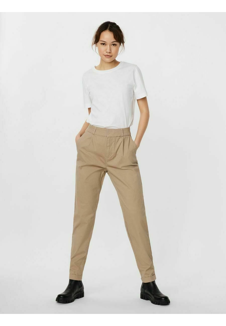 Vero Moda Broek - silver mink/Beige - Zalando.nl