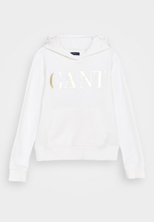 SHINY LOGO HOODIE - Kapuzenpullover - eggshell