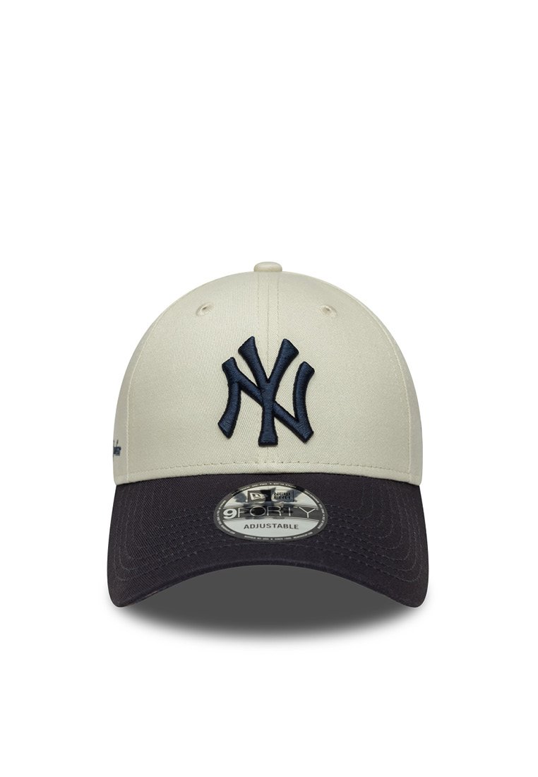New Era SIDE SCRIPT 9FORTY® UNISEX - Cap - off-white/navy/off-white ...