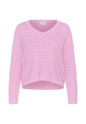 Kaffe, KAMETTA - Svetrík - pink frosting