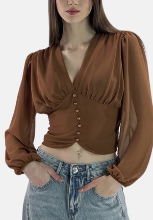Bluse - braun