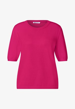 Street One, High-rise barrel leg jeans in a loose fit - Camiseta básica - magenta dream
