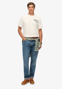 Superdry & Co TOKYO NARRATIVE LOOSE - T-shirt print - bone white