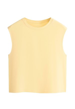 OYSHO, SLEEVELESS T-SHIRT - Felső - light yellow