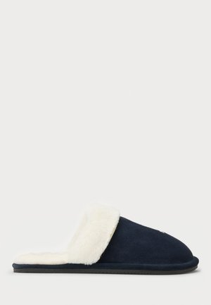 POLO BEAR SUEDE & FAUX-FUR SLIPPER - Papuci de casă - navy