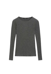 T-SHIRT WITH DETAIL - Long sleeved top - grey