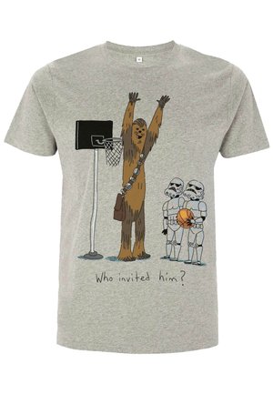 STAR WARS: CLASSIC CHEWIE BASKETBALL UNISEX - Print T-shirt - melange grey
