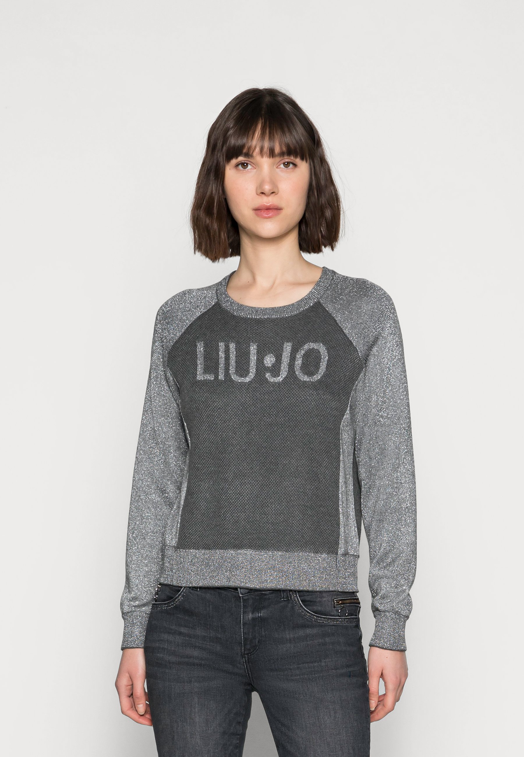 Liu Jo Jeans MAGLIA CHIUSA - Maglione - silver/liuj/grigio chiaro screziato  - Zalando.it