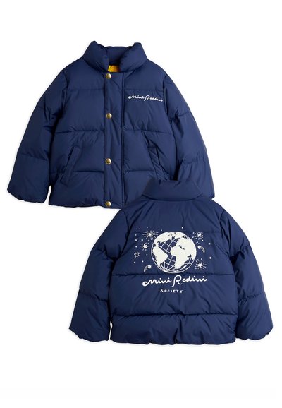 Mini Rodini SOCIETY CITY PUFFER JACKET UNISEX - Chaqueta de invierno - blue