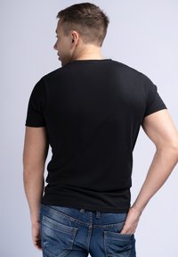 Lonsdale SYMONDSBURY - Marškinėliai su spaudiniu - black /grey