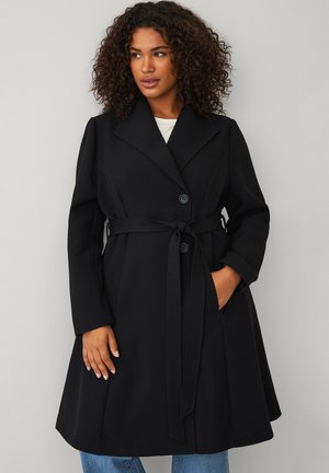 Frühjahrs mit einem Gürtel - Mantel - black