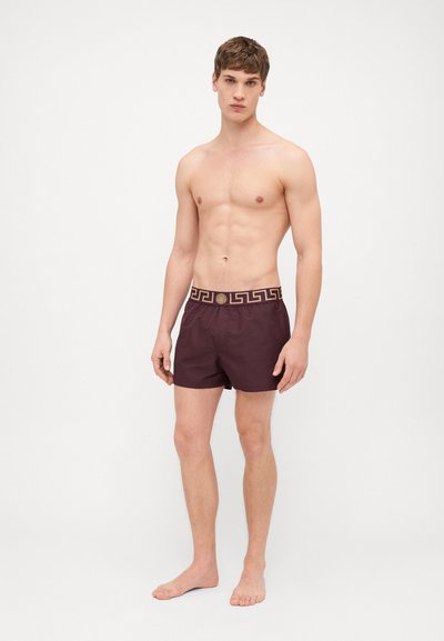 Versace SWIM BOXER NEW LOGO - Kopalne hlače - dark aubergine/gold
