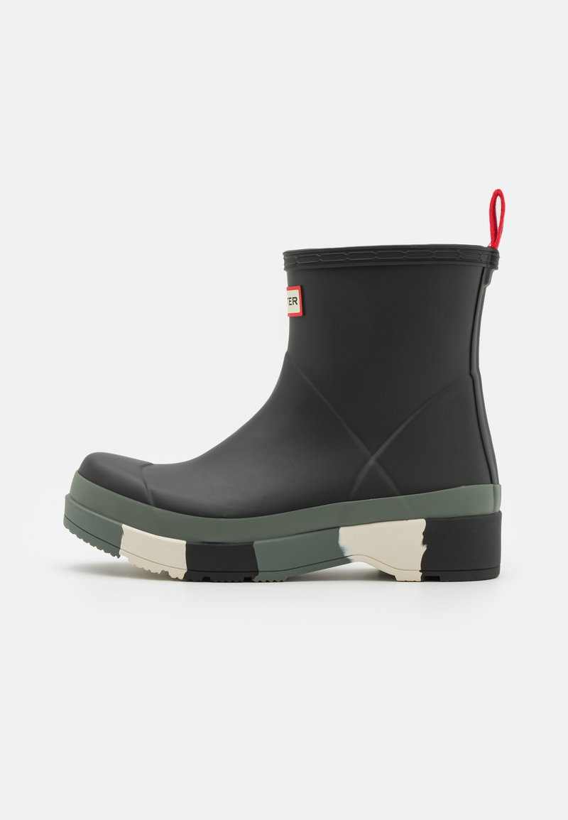Hunter ORIGINAL MENS PLAY SHORT STRIPED SOLE BOOT Wellies black