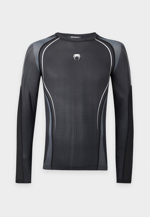 Venum, VENUM STEALTH LONG SLEEVE RASHGUARD - Φανέλα - black/white