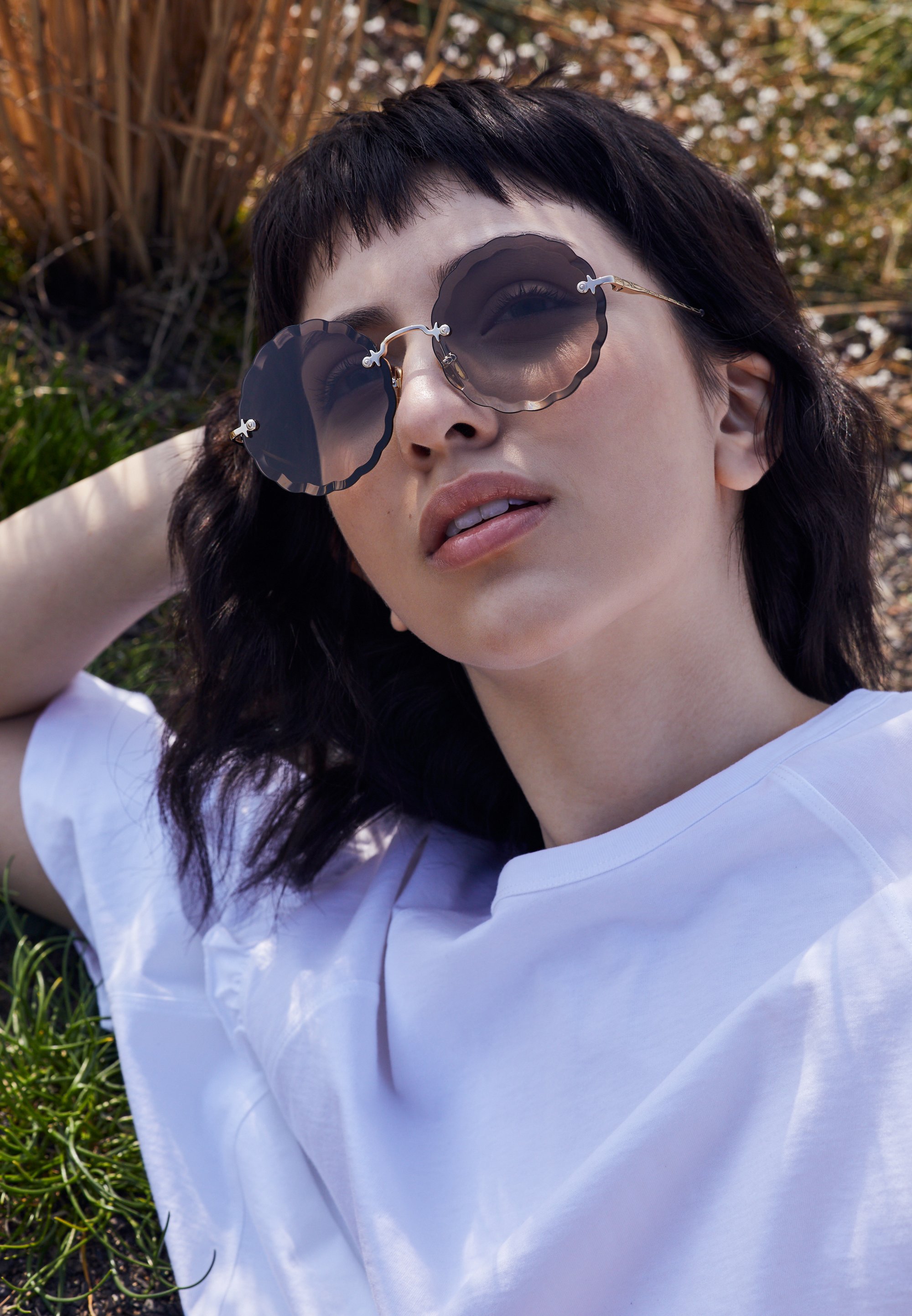 CHLOÉ ROSIE RIMLESS ROUNDED METAL SUNGLASSES - Sunglasses  display picture 2