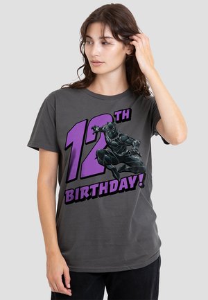 Print T-shirt - anthracite