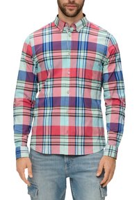 s.Oliver KARIERTES - Overhemd - türkis