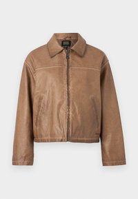 DEX - Bunda z nepravej kože - light brown