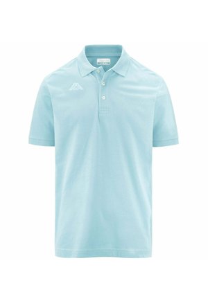Polo shirt azzurro chiaro realizzato in cotone, con colletto classico, chiusura a due bottoni e piccolo logo bianco sul lato sinistro del petto.