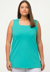 Ulla Popken LONG  CARREE-AUSSCHNITT ÄRMELLOS - Top - turquoise