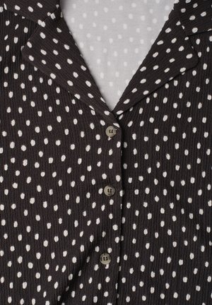 Street One, SHIRT MIT STRUKTURMIX UND KNOPFLEISTE - Chemisier - black coffee