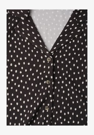 Street One, SHIRT MIT STRUKTURMIX UND KNOPFLEISTE - Overhemdblouse - black coffee