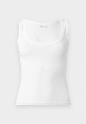 Gina Tricot, SUPER STRETCH SCOOP NECK TANK - Top - white