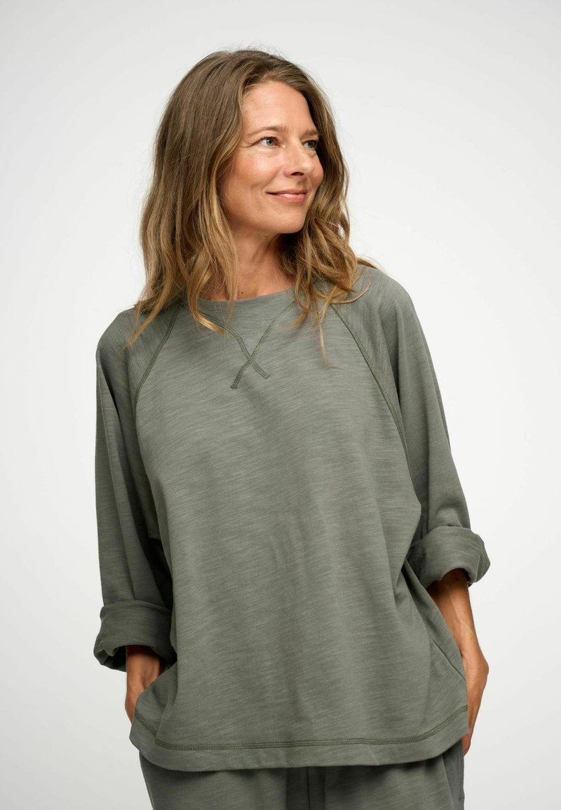 moshi moshi mind - EARTH - Sweatshirt - khaki gray, Enlarge